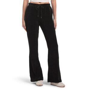 VENTI Black Made In Italy Waffle Cord Flare Pants